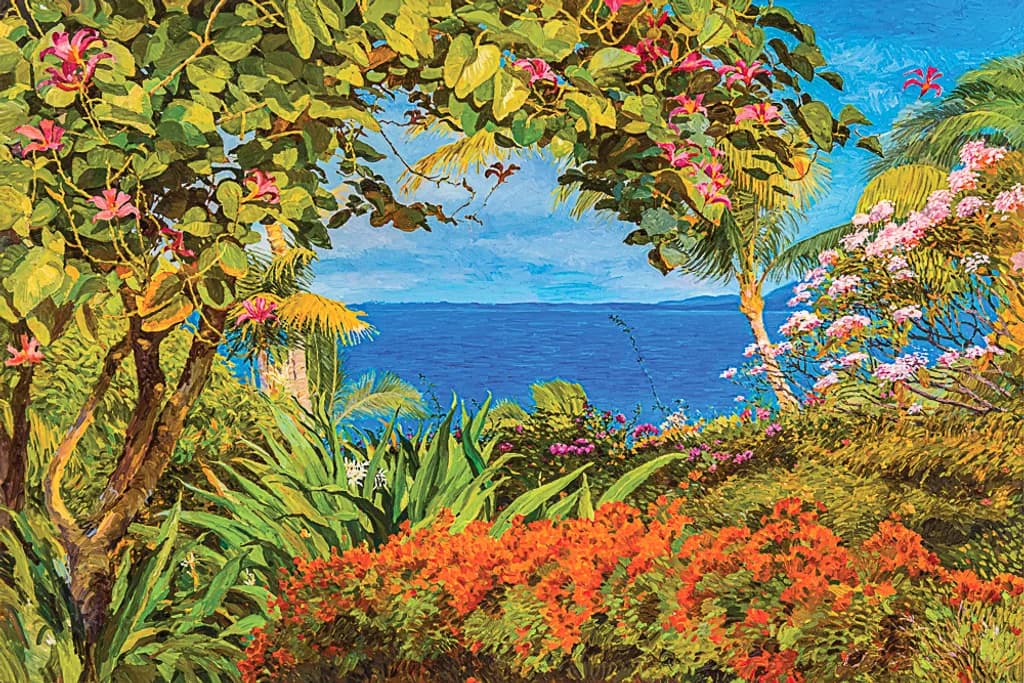 MAUI VIEW FROM A GARDEN