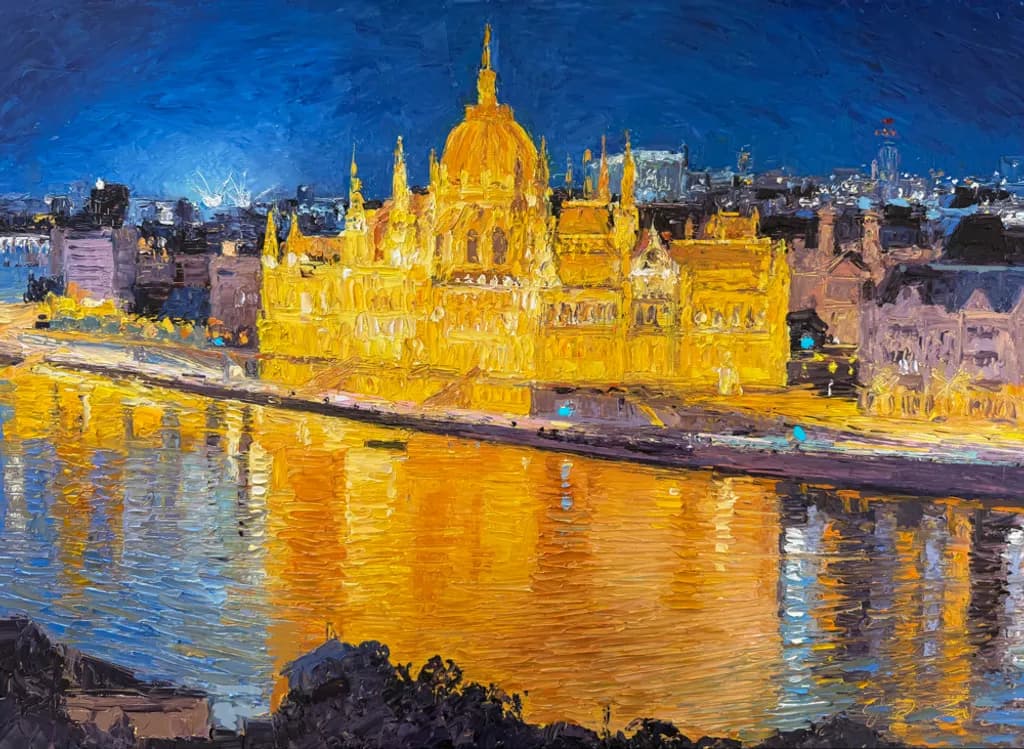 Budapest Parliament at Night