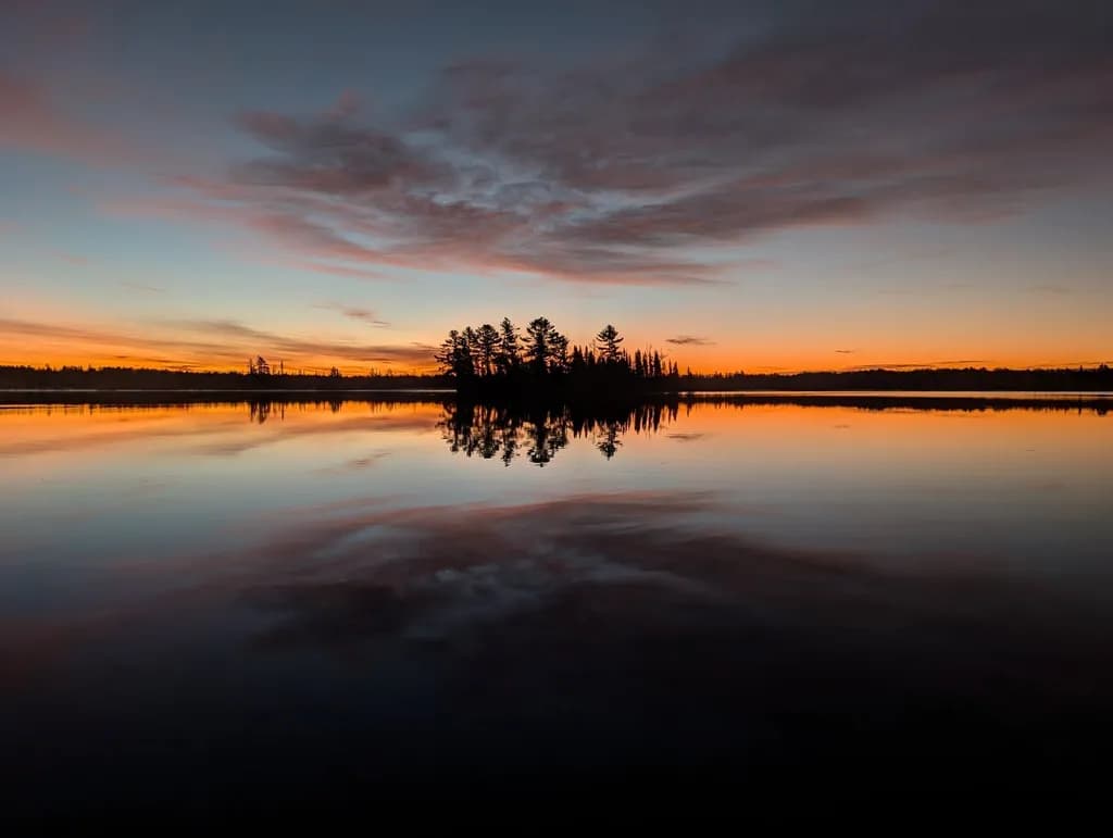 Whispers of Twilight: A Serene Reflection on Nature's Canvas