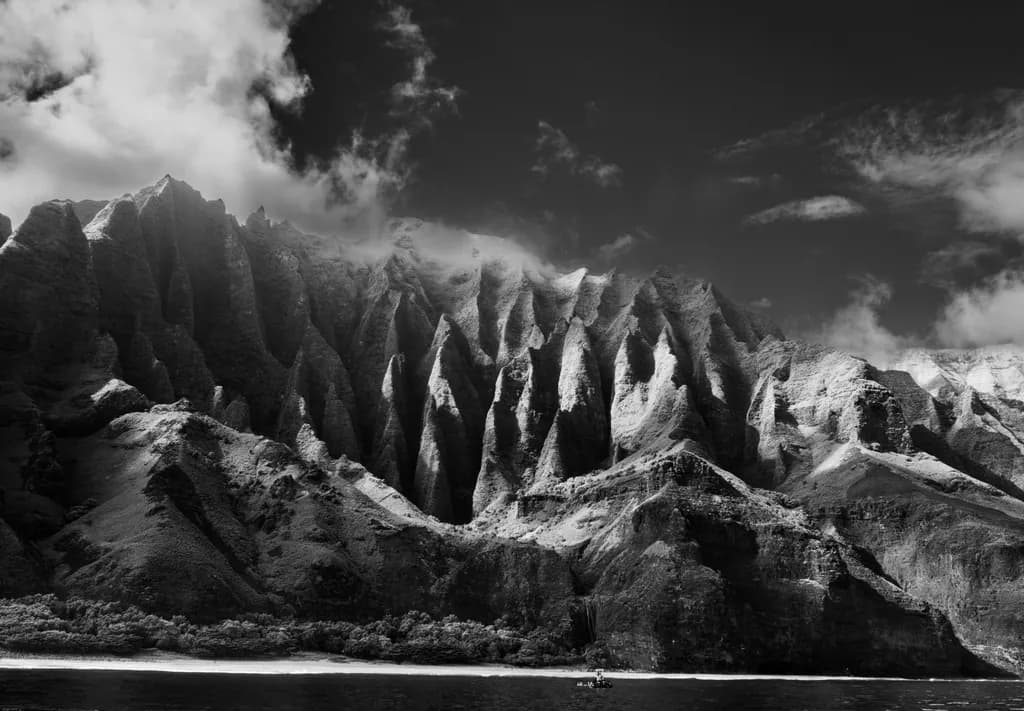 Majestic Shadows: The Monolithic Peaks of Nature's Canvas