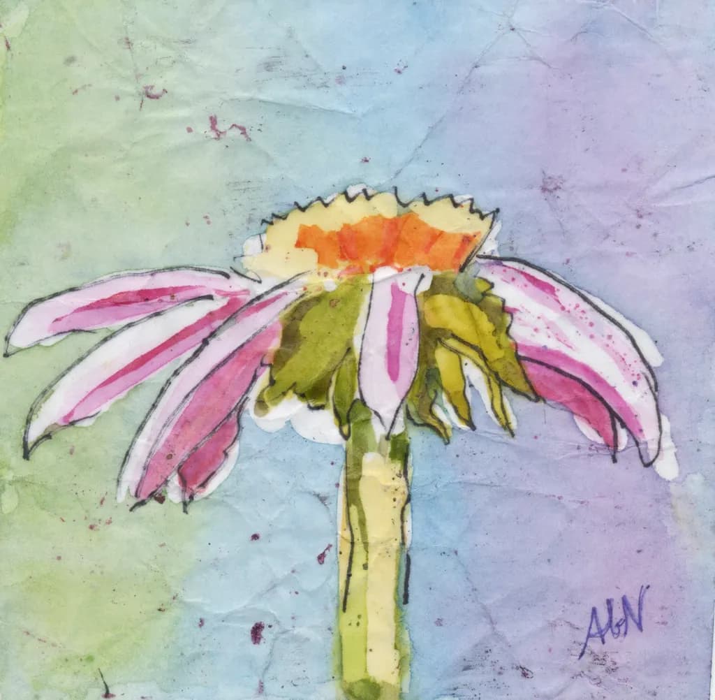 Coneflower batik