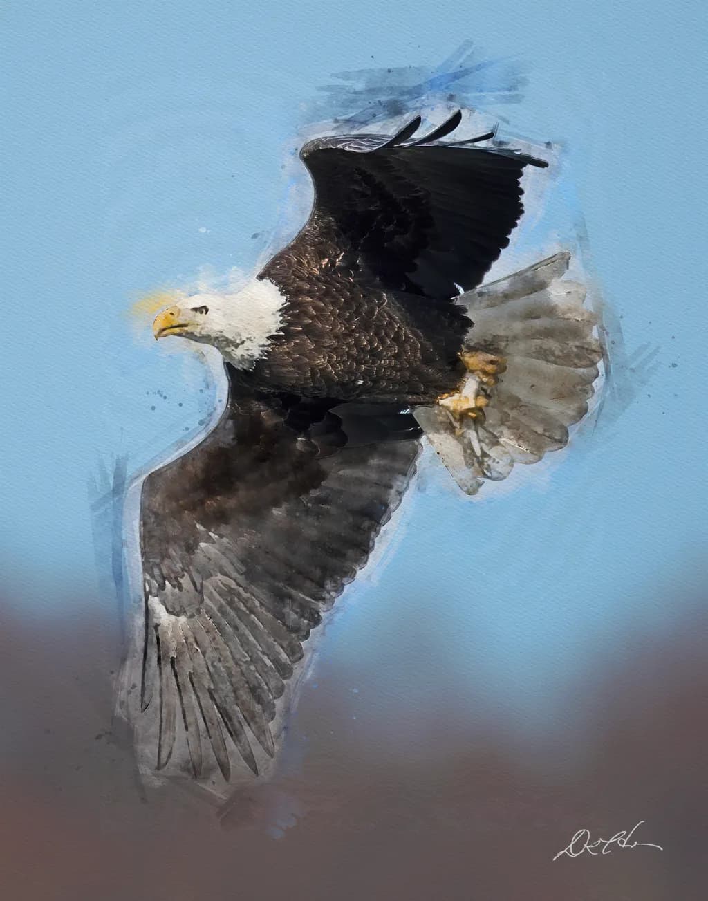 Majestic Flight: The Eagle's Dance in the Sky