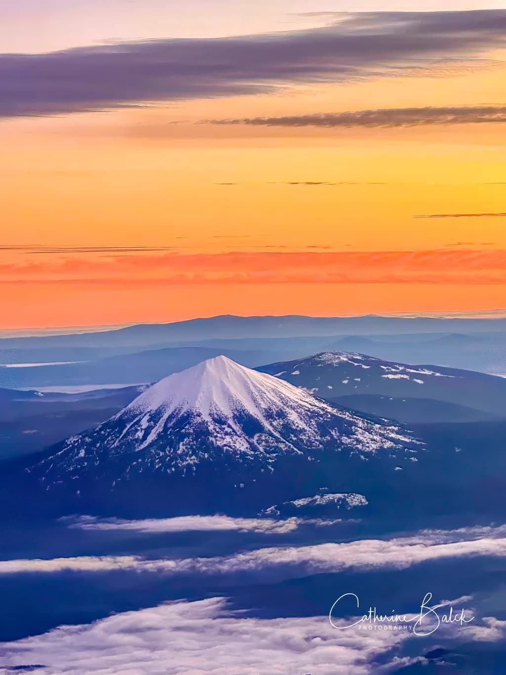 Sunrise Embrace: Mt McLoughlin at Dawn