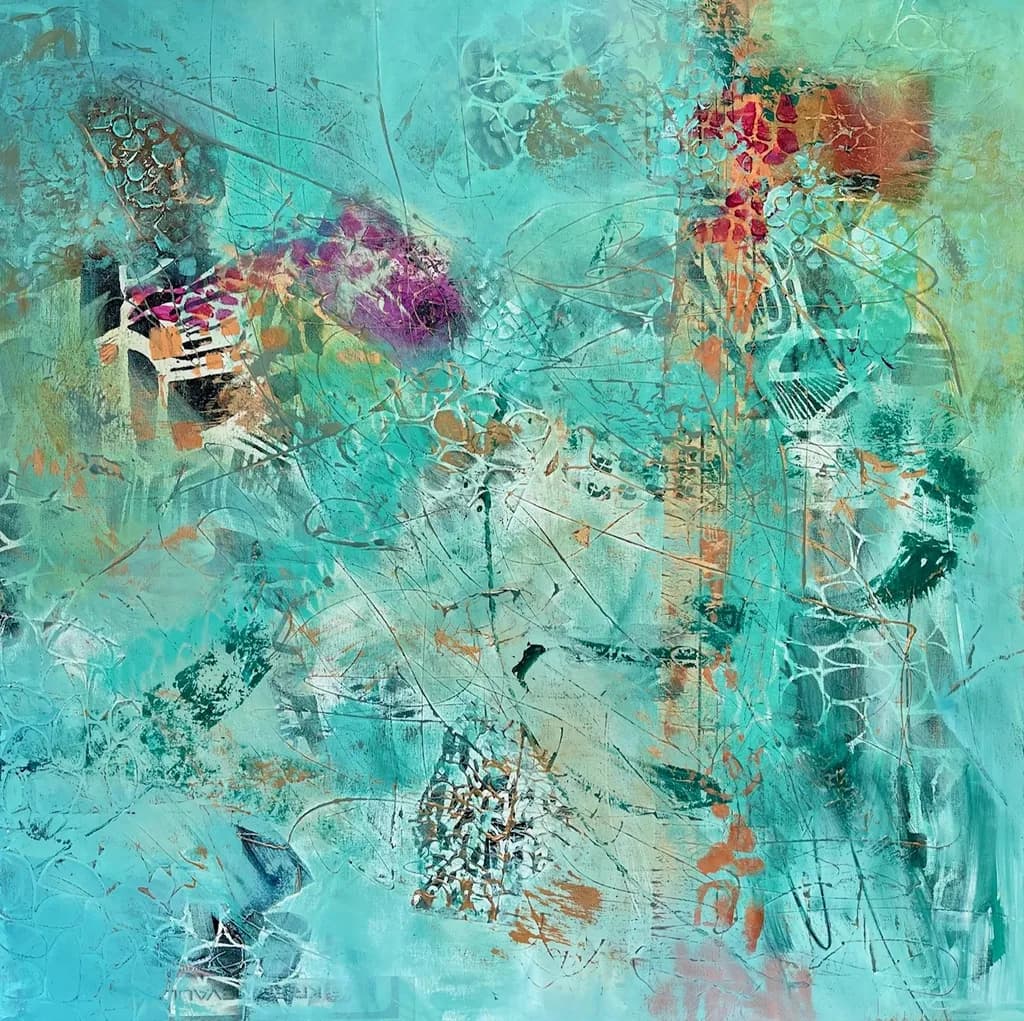 Whispers of the Ocean: An Abstract Journey Through Turquoise Tides
