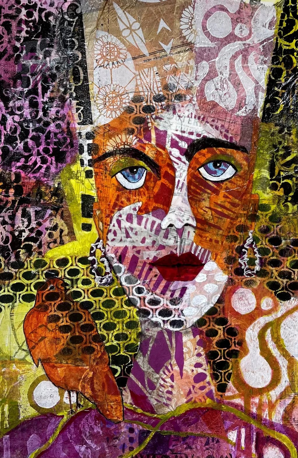 Vibrant Expressions: An Abstract Portrait of Color and Emotion