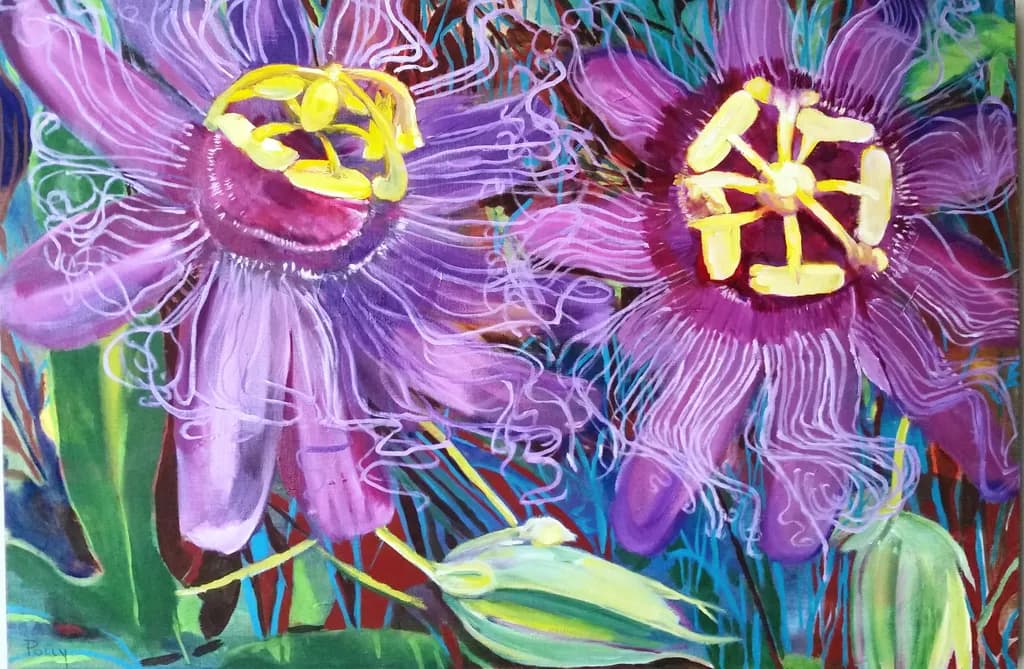 Passion Flowers in Purple