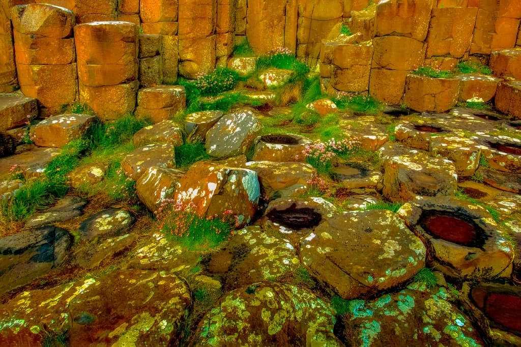 Vibrant Geological Harmony: A Textured Exploration of Nature's Rocky Canvas