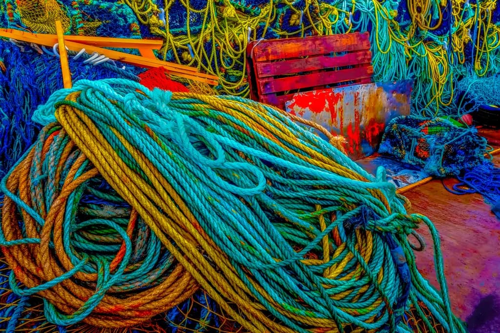 Vibrant Tangles: A Colorful Exploration of Nautical Ropes and Textures