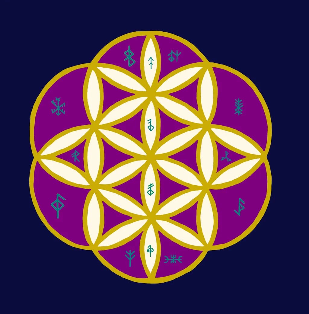 Harmonious Blossoms: A Journey Through Sacred Geometry and Symbolism