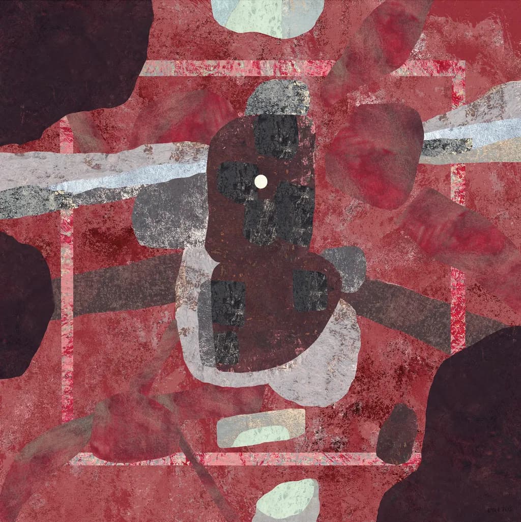 Crimson Geometric Figure