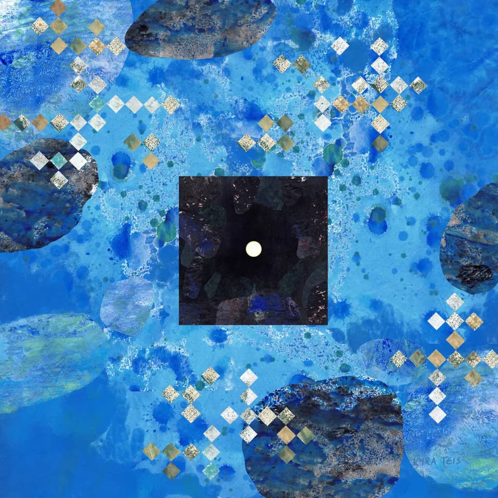 Blue Geometric Collage