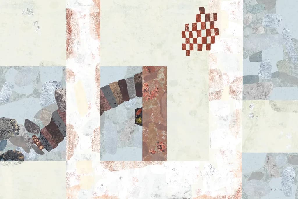 Rust Checkerboard Composition