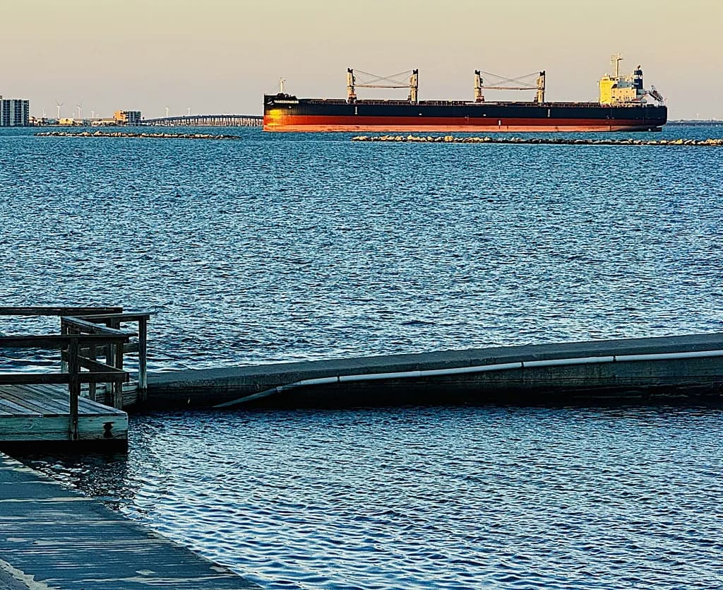 Corpus Pier and Ship