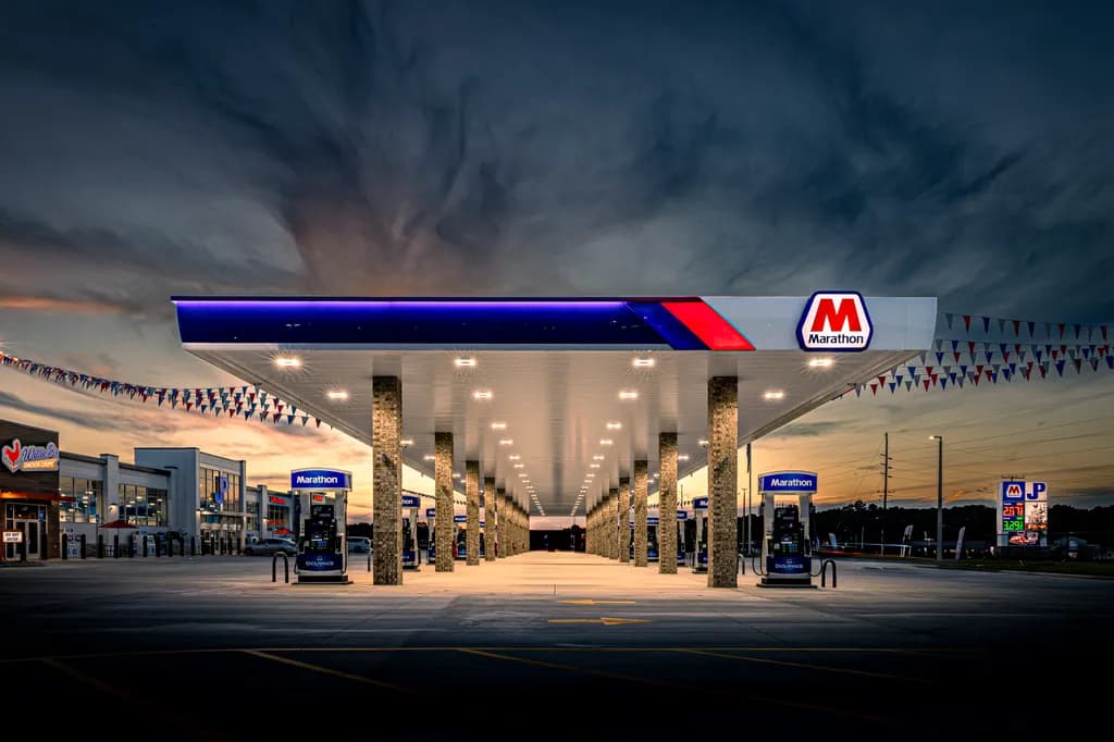 Gas Station Reflections
