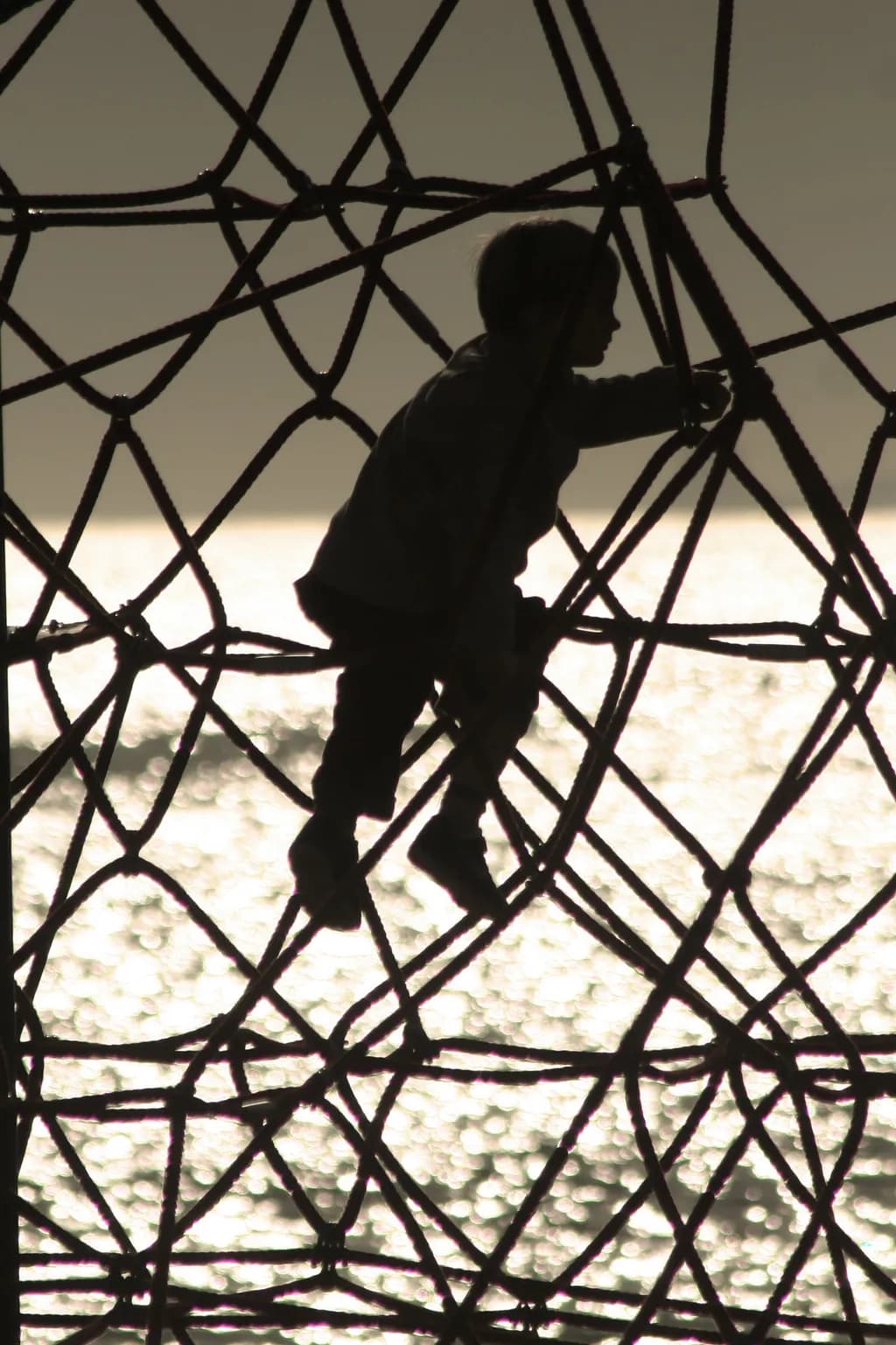 Ropewalker Silhouette: Between Sky & Sea