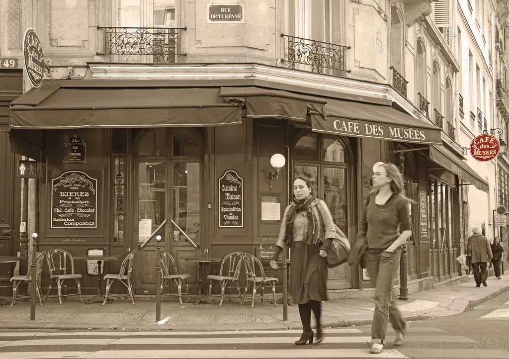 Paris Morning Cup of Sepia at Café des Musées-300sfoc