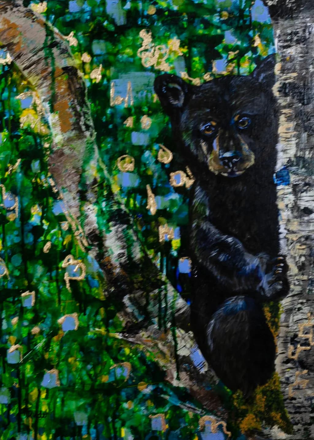 Whispers of the Forest: A Bear's Embrace in Nature's Canvas