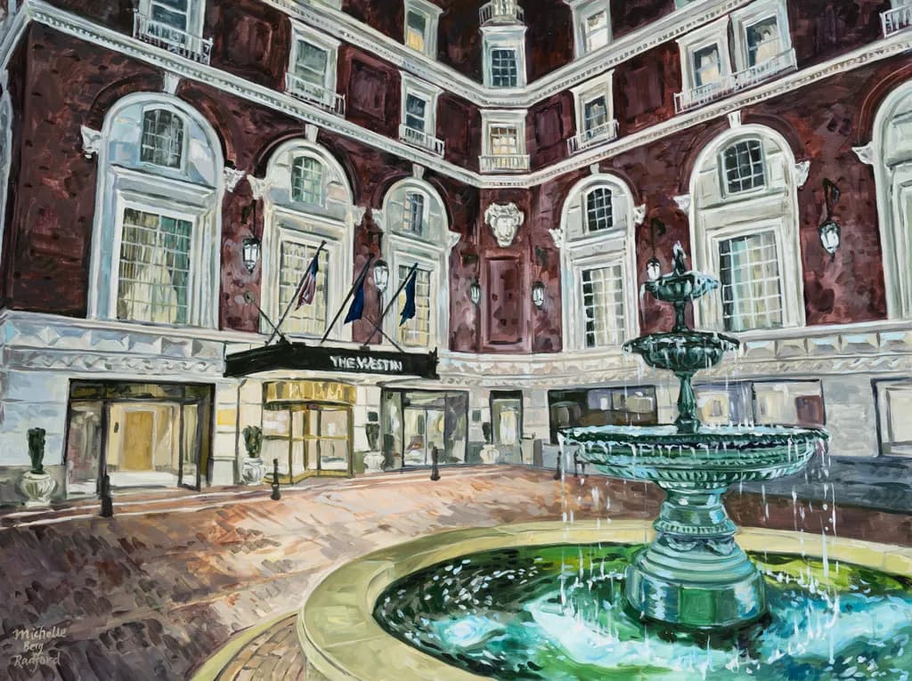 Whispers of Water: A Serene Entrance to Urban Elegance