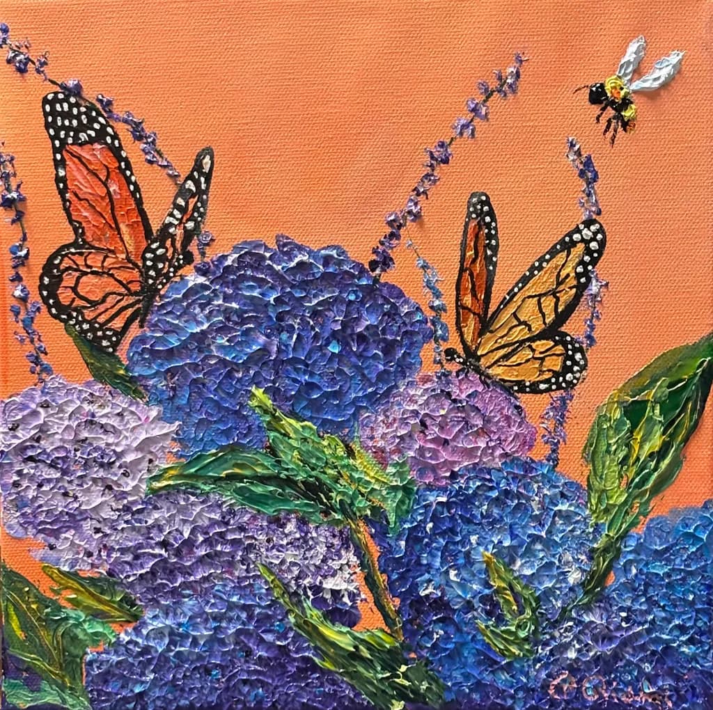 Flutters Among the Blooms