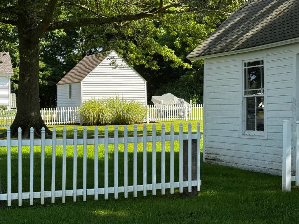 White Fence Reflections