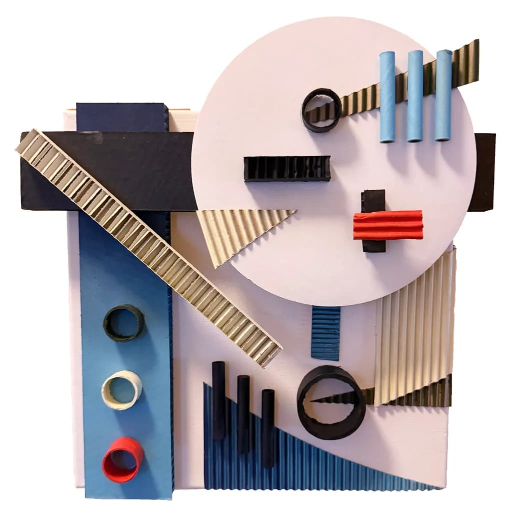 Vibrant Geometric Harmony: An Abstract Exploration of Color and Form