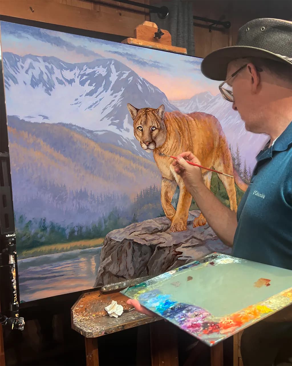 Mountain Majesty: The Underpainting Journey of a Custom Mountain Lion Portrait