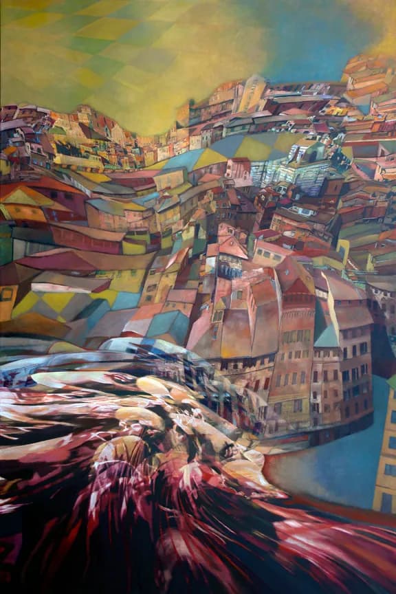 Urban Symphony: A Colorful Expression of Abstract Architecture in Motion