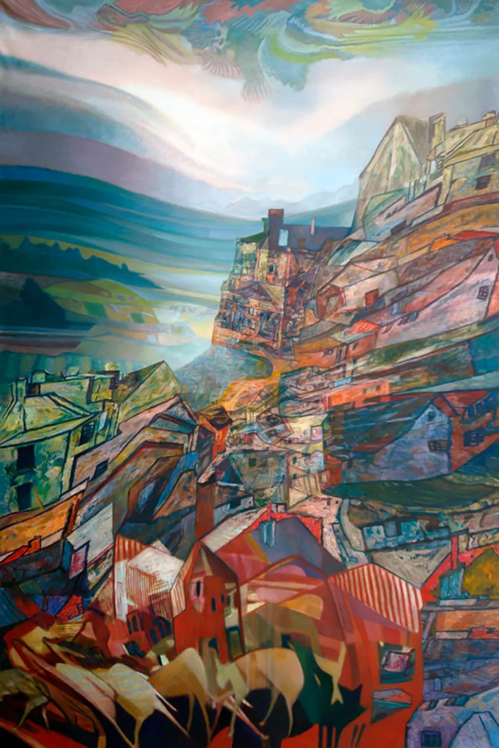 Whispers of the Hills: A Vibrant Tapestry of Colorful Abodes and Serene Landscapes