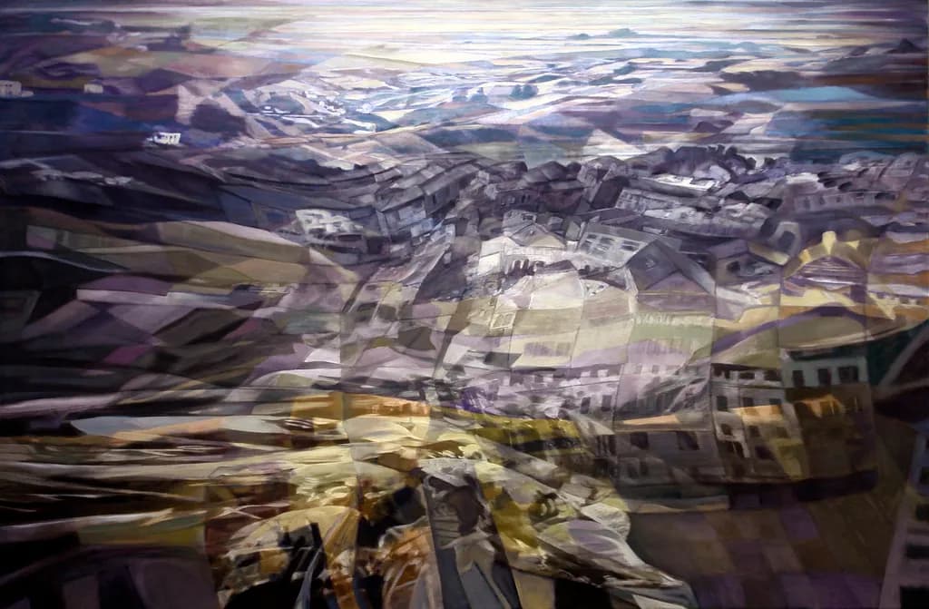 Whispers of the Abstract Landscape: A Geometric Journey Through Color and Texture