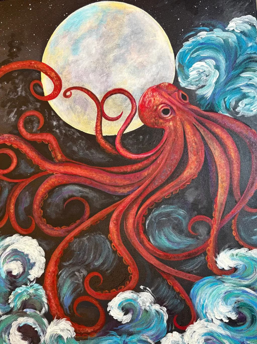 Octopus Moon Waves