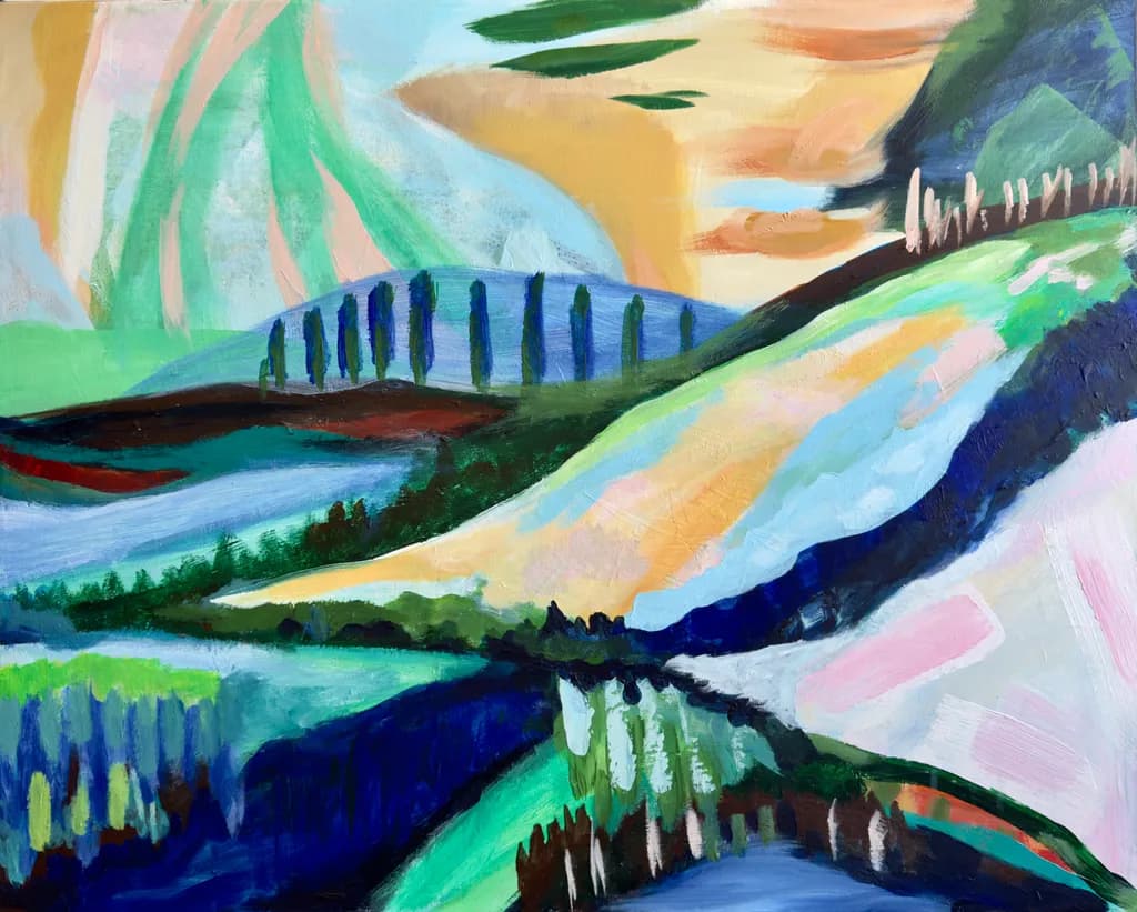 Colorful Hillside View