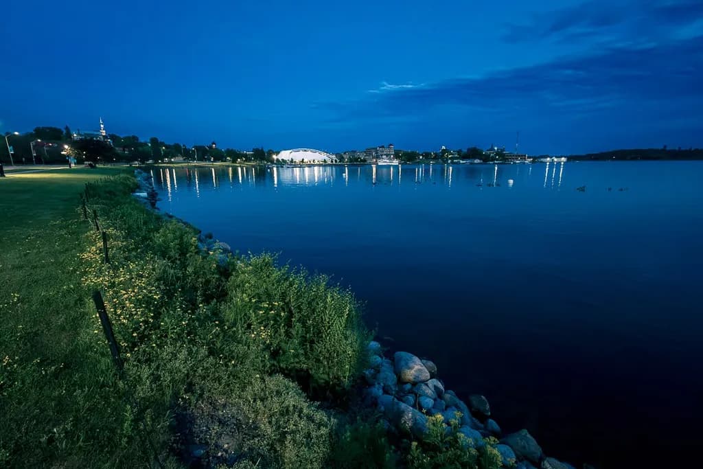 Calm Waterfront Night