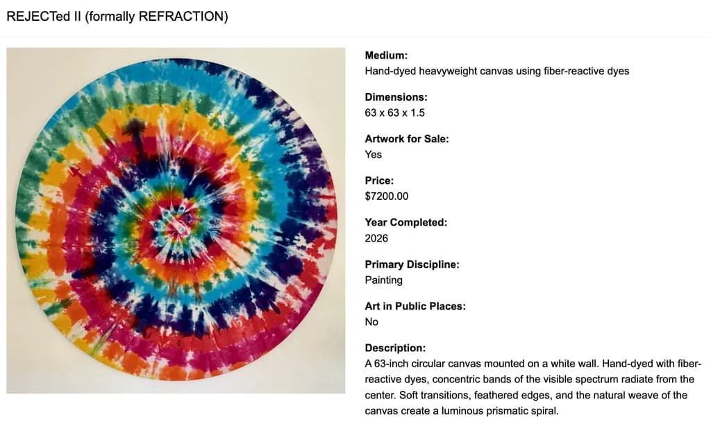 Circular Tie-Dye Canvas
