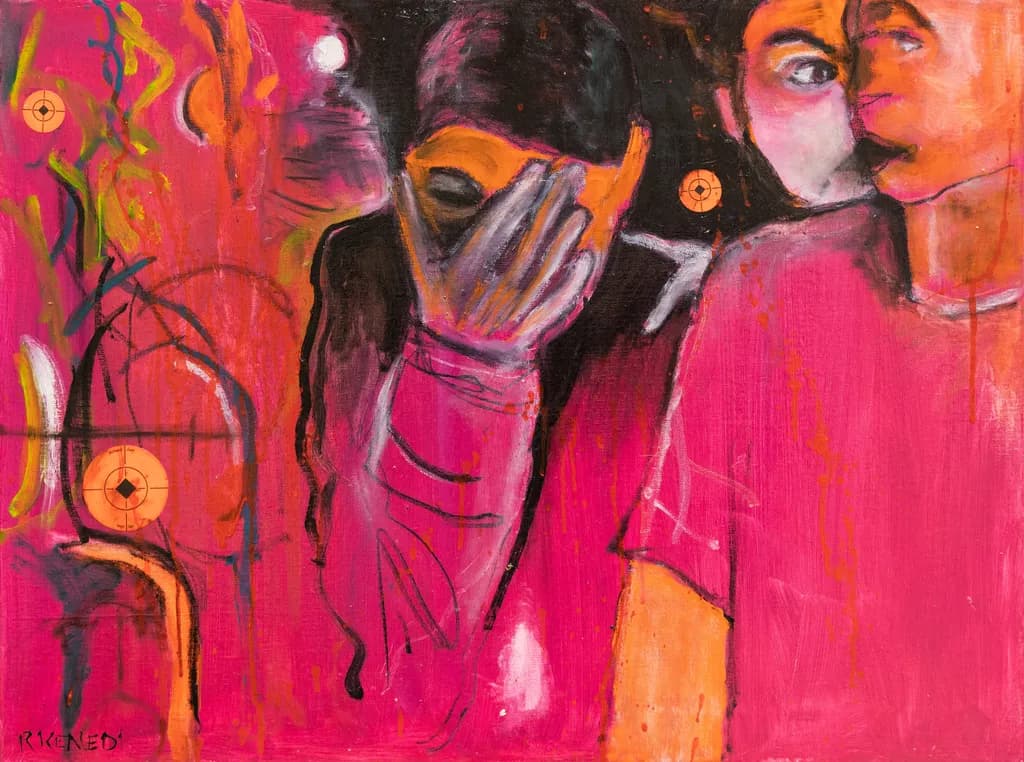 Abstract Figures in Red