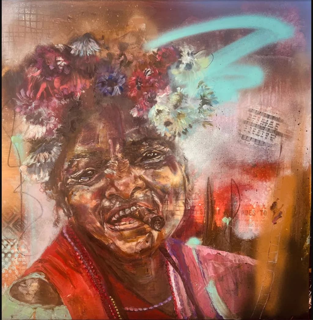 Floral Jazz Portrait