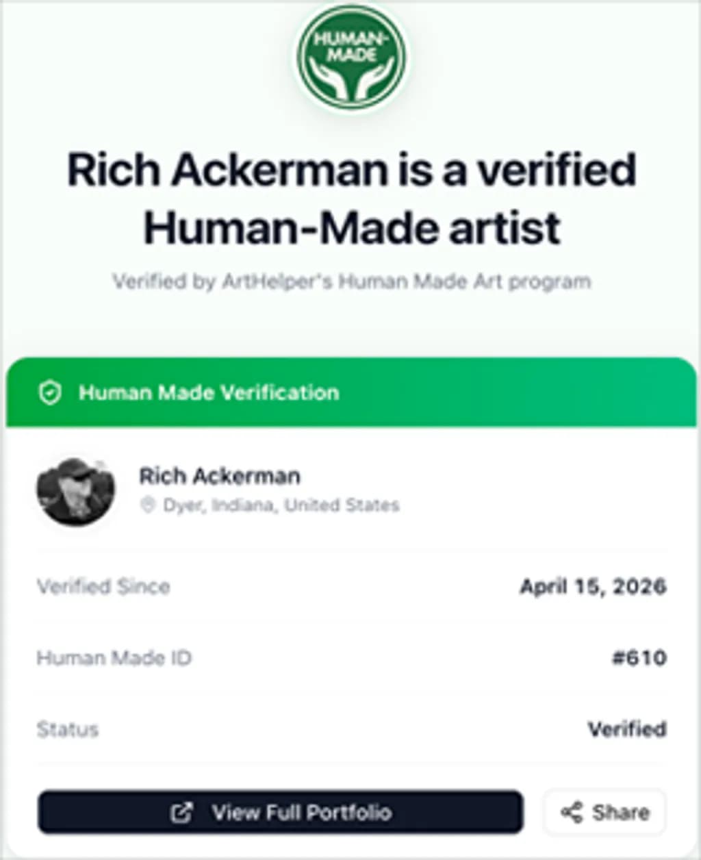 Human Made Verification