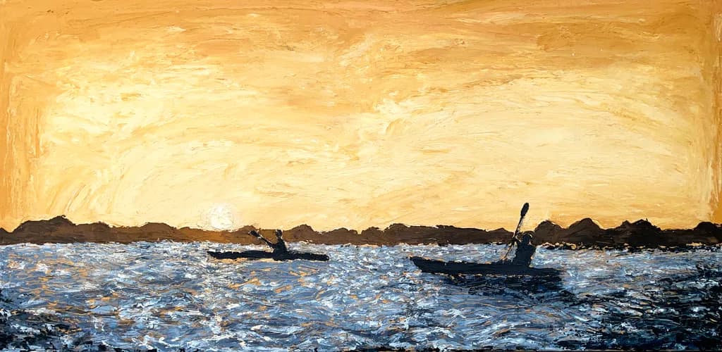 Golden Reflections: Kayaking into the Southern Sunset