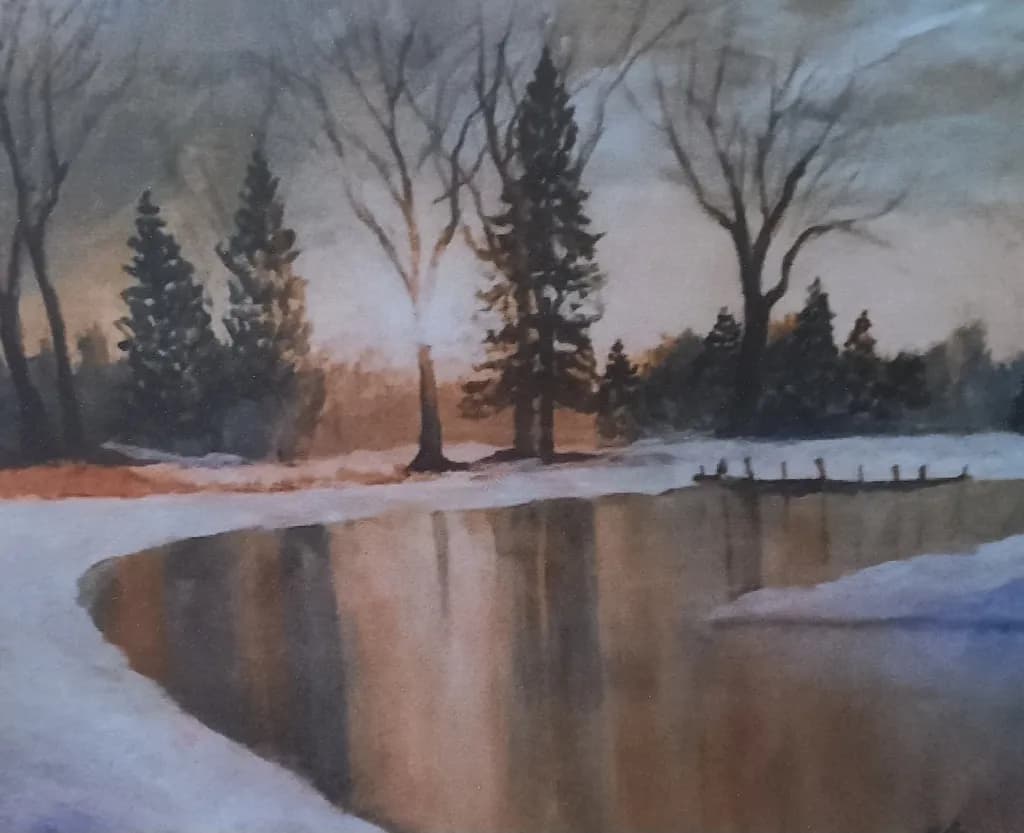 Winter Pond Reflections