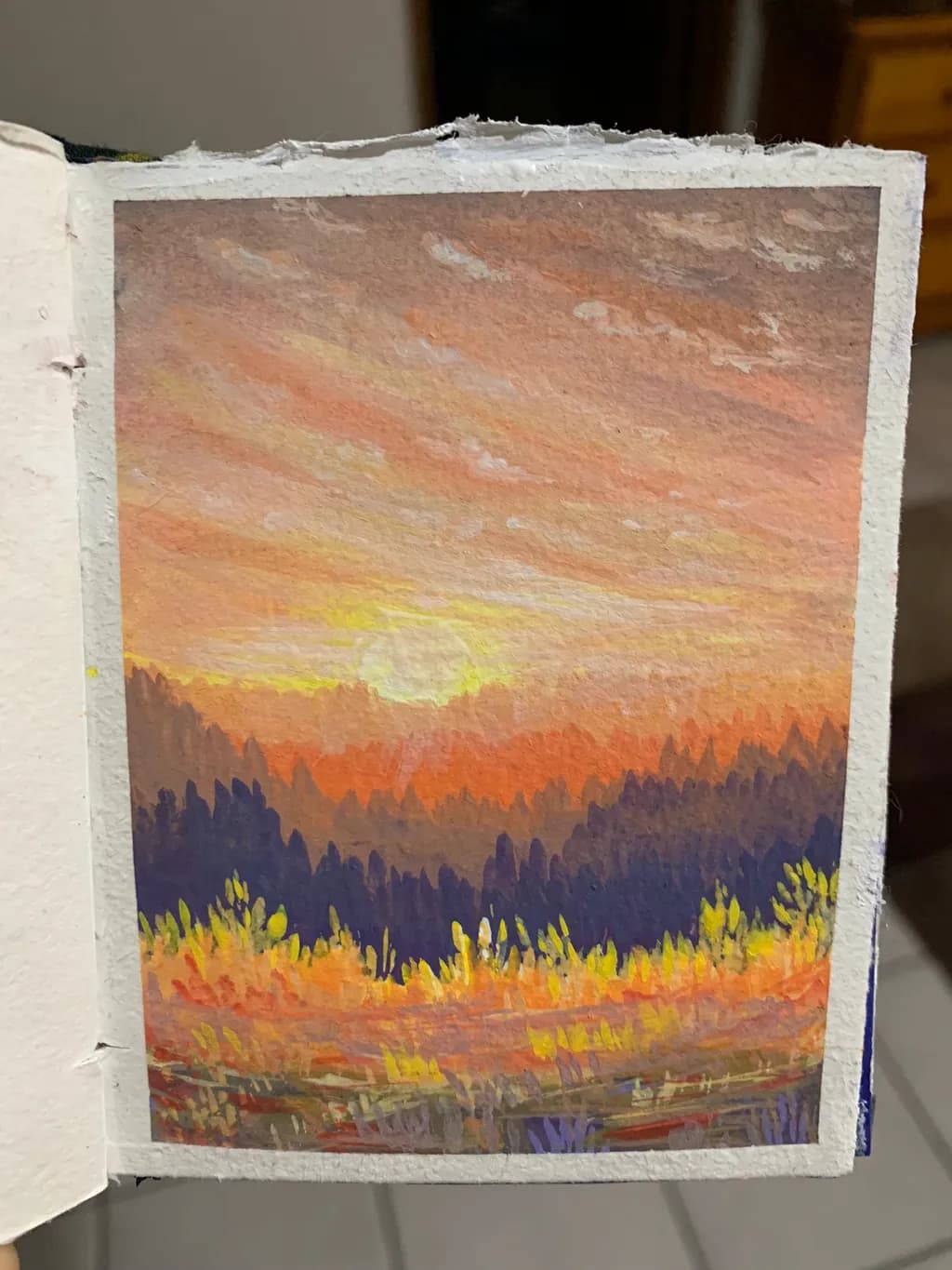 Mountain Sunset Reflection