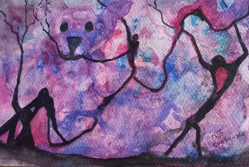 Abstract Bear Outline