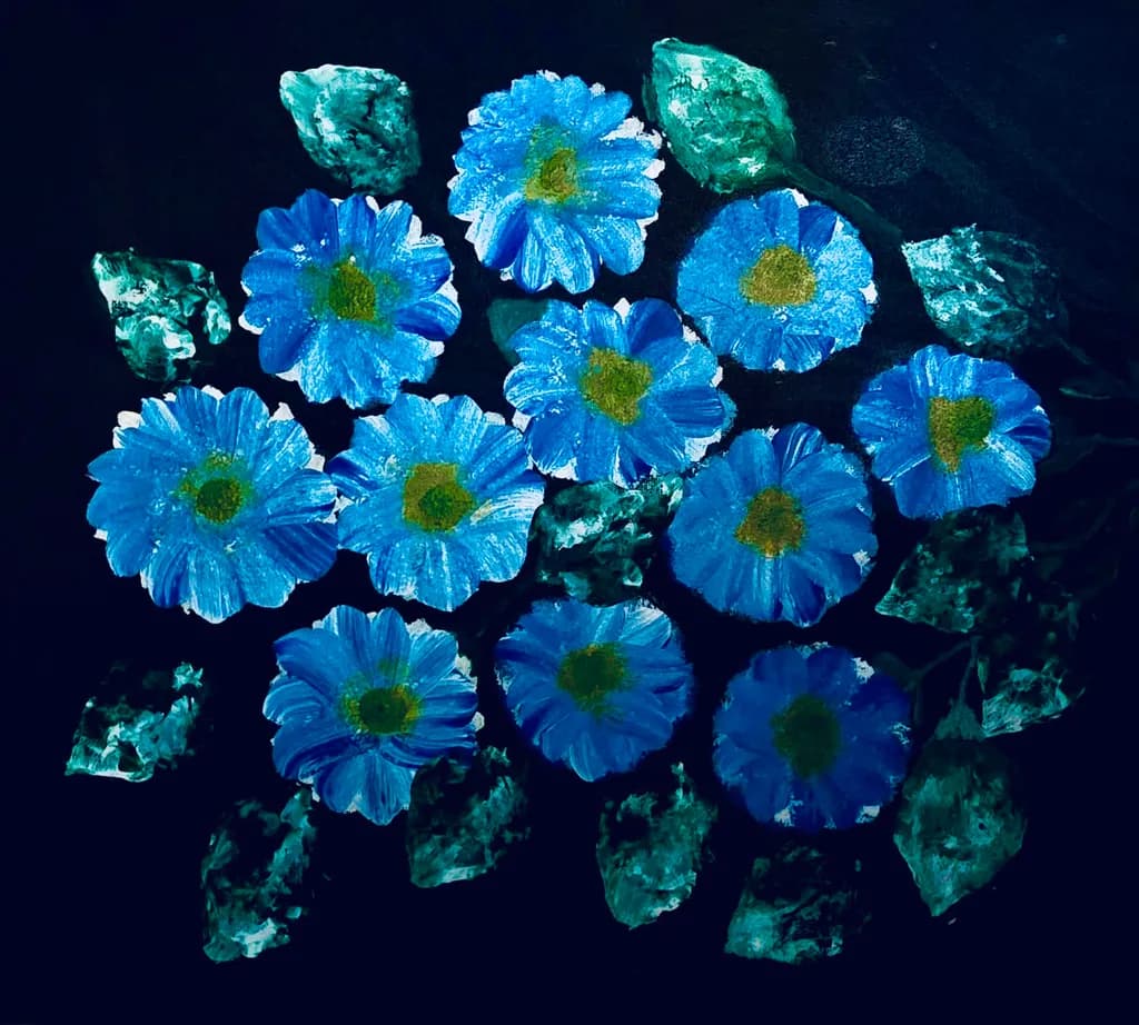Blue Daisy Cluster
