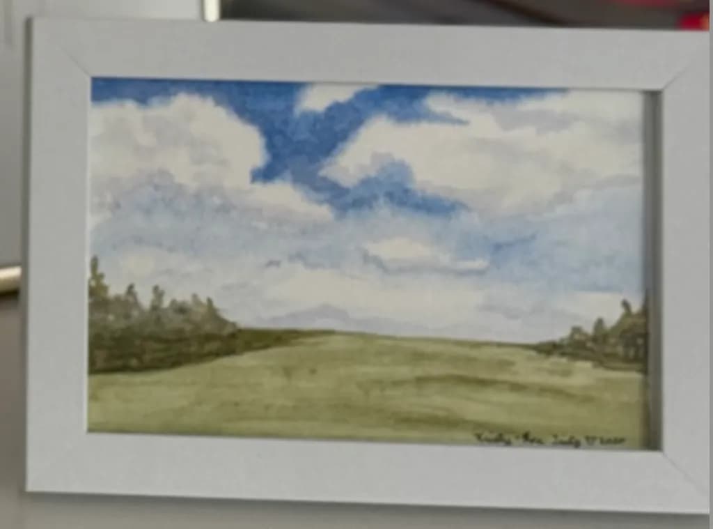 Whispers of the Horizon: A Serene Watercolor Landscape Journey