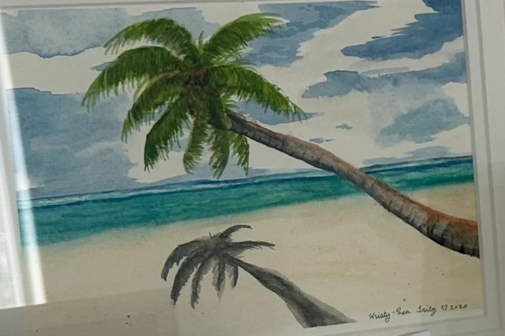Tropical Serenity: Embracing the Calm of Palm Trees and Ocean Waves