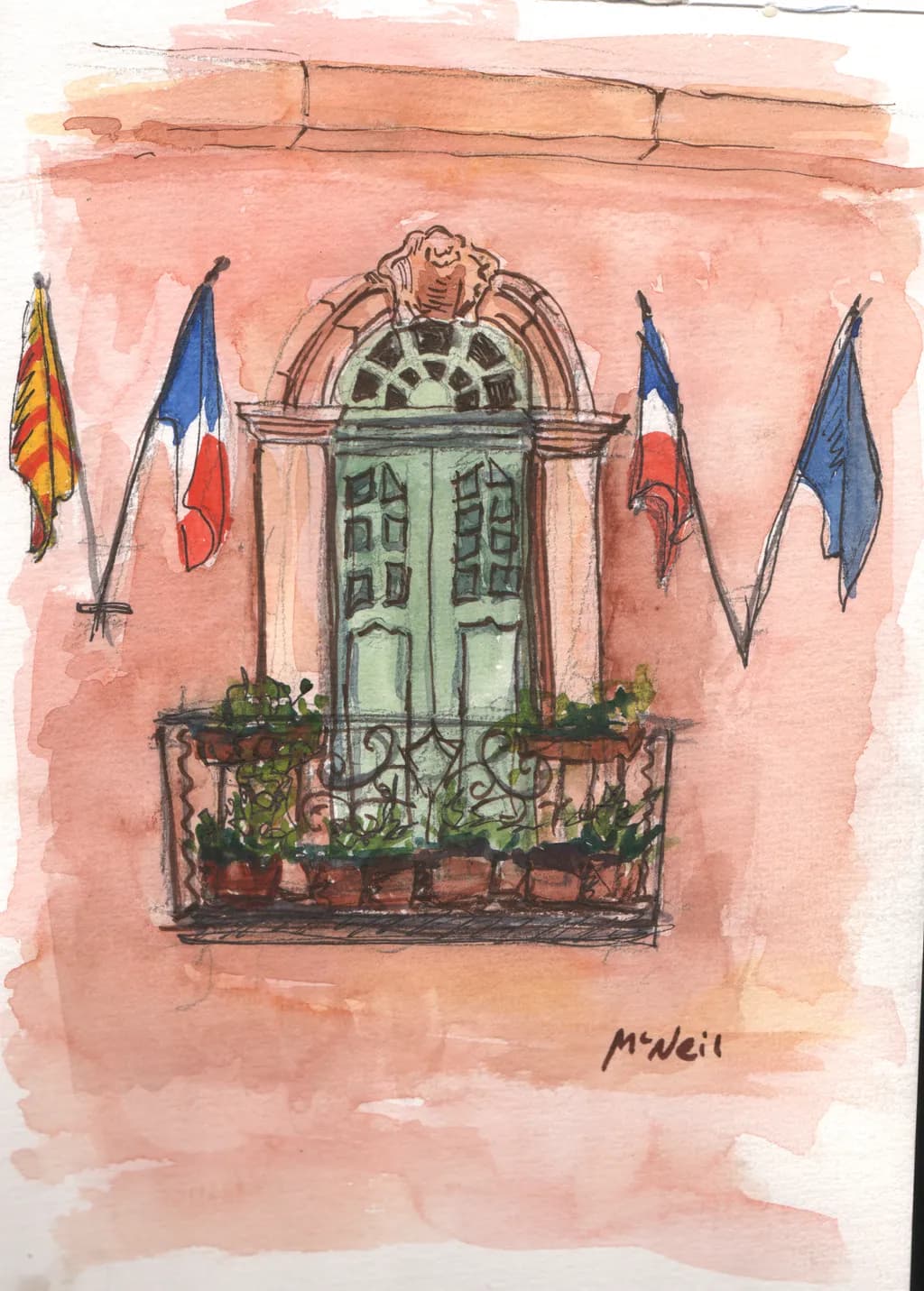 Whispers of Roussillon: A Balcony's Tale