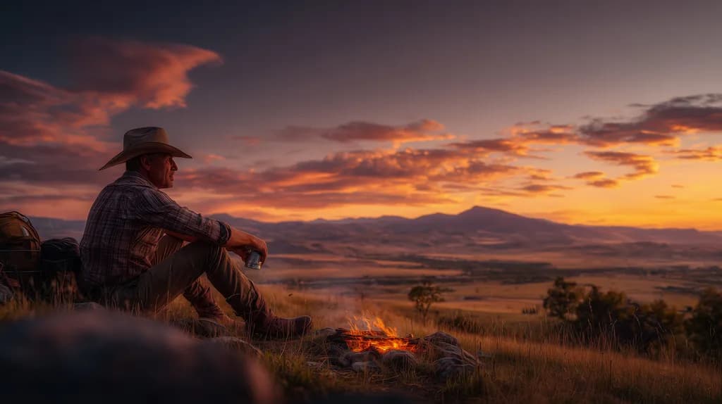 Cowboy at Dusk