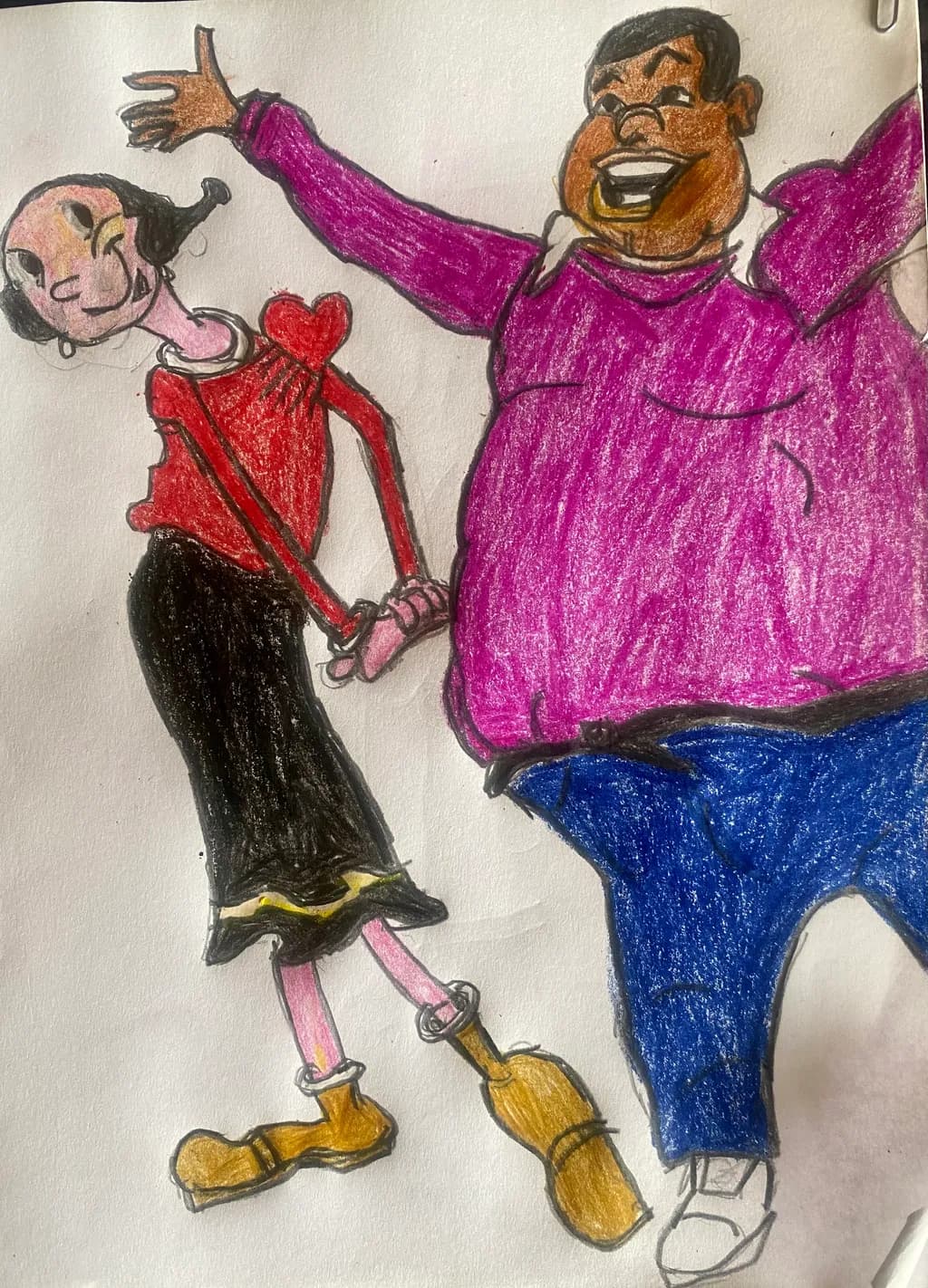 Joyful Dance of Friendship: A Colorful Celebration of Characters in Motion