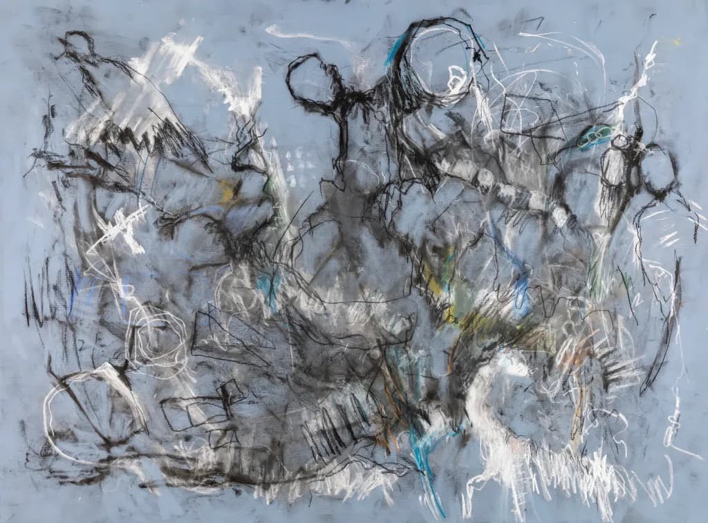 Chaotic Harmony: An Energetic Dance of Monochrome Fluidity