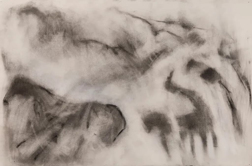 Whispers of the Earth: A Charcoal Exploration of Nature's Essence