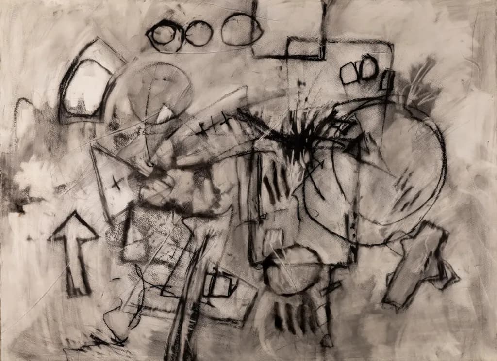 Chaotic Harmony: An Abstract Exploration of Monochrome Geometric Forms