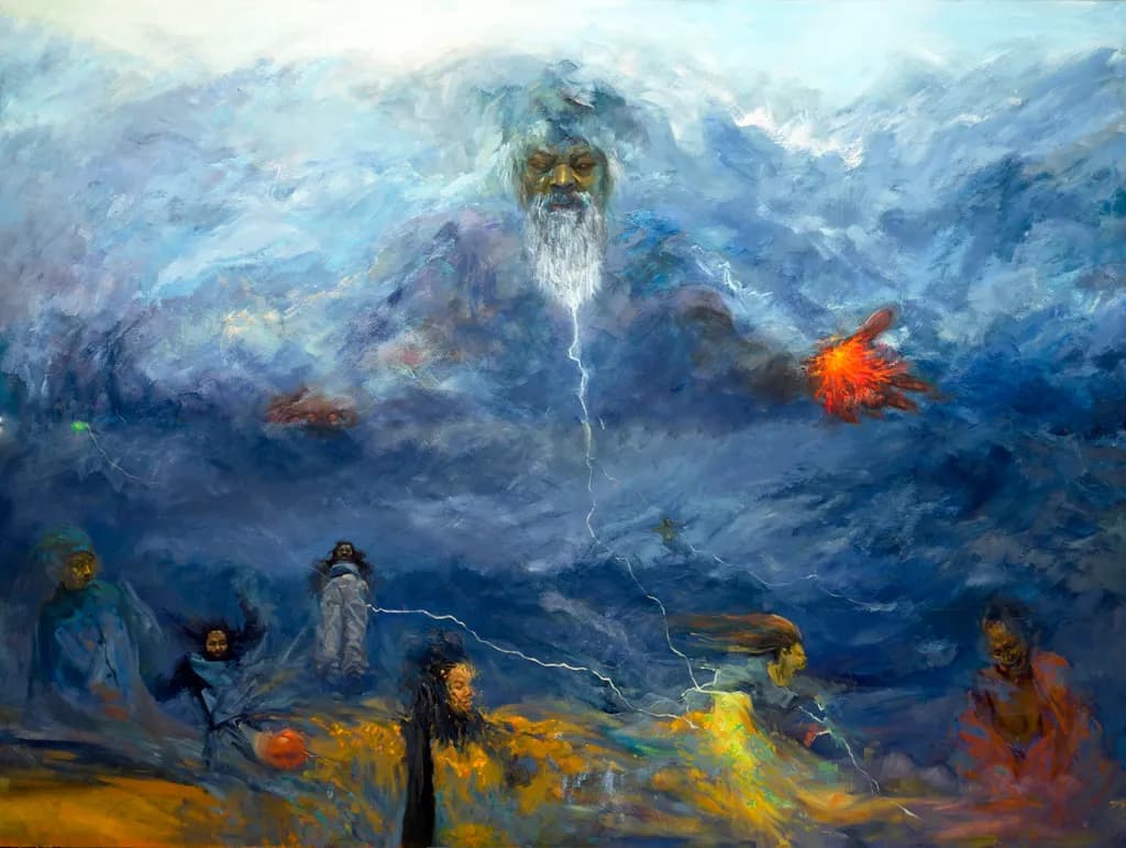 Ethereal Storm: A Dance of Chaos and Light